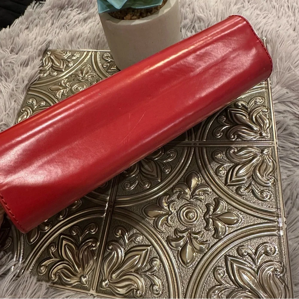 🌹VINTAGE Show Colors Cosmetic RED & WHITE Organizer Make Up Case Mini Purse